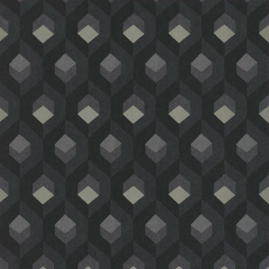 Papier peint Hexacube noir et gris - HELSINKI - Casadeco - HELS82059511