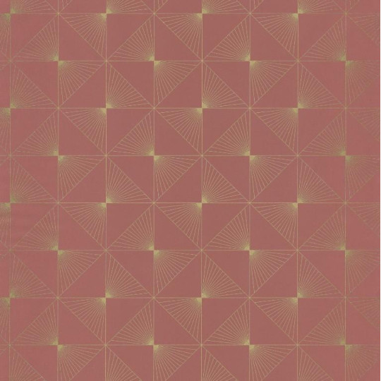 Papier peint Lines Carrés Rose – SPACES – Caselio