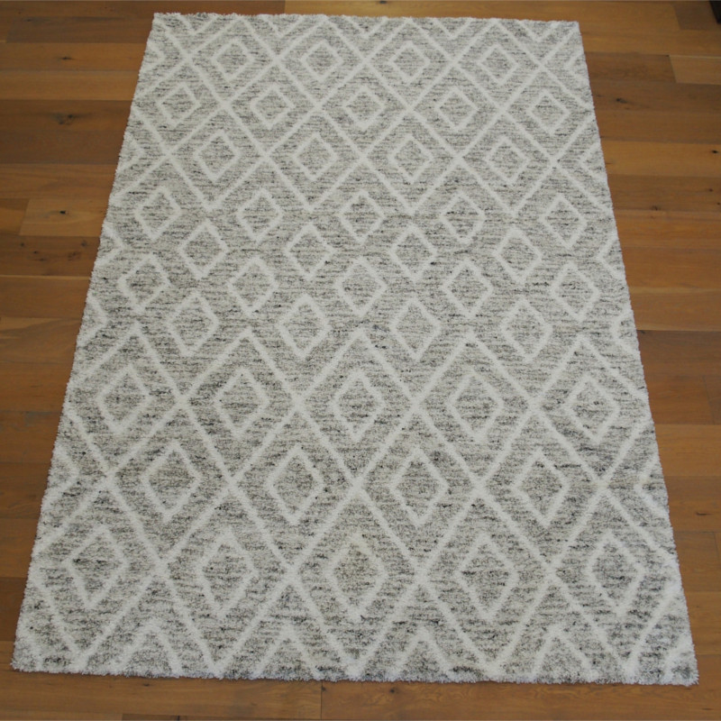 Tapis sherpa beige et coloré 200 x 290 cm