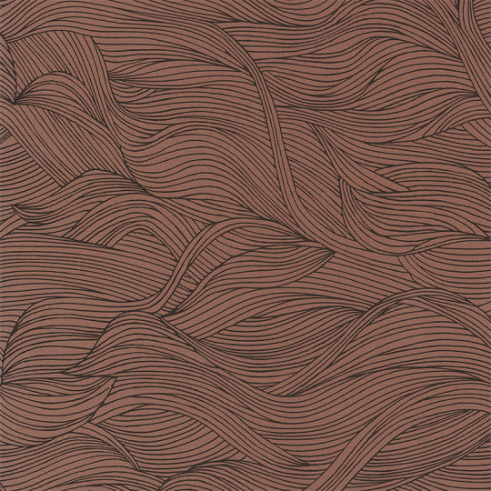 Papier peint à motif ALULA terracota B74360518 - BLOSSOM - Casamance