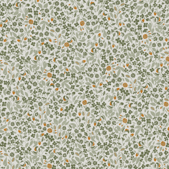 Papier peint Wildflower Olive - OLIVIA - Zoom by Masureel - OLI604