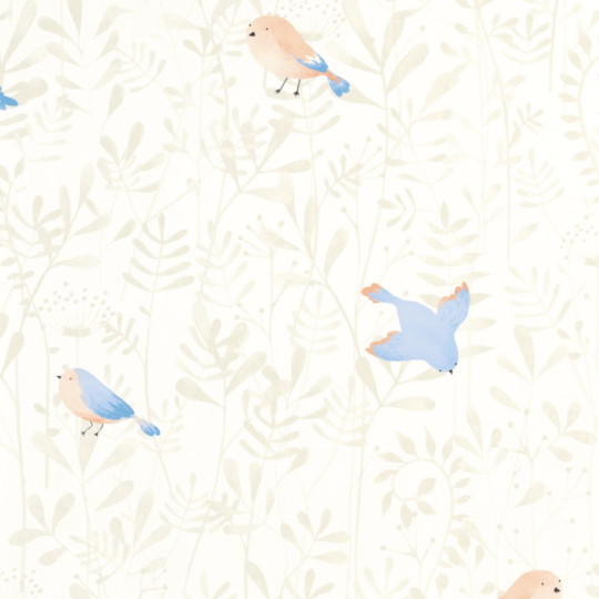 Papier Peint intissé Flying Bird bleu ciel - ONCE UPON A TIME - Casadeco - OUAT88316471