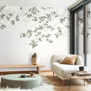 Panoramique intissé calming leaves vert lichen - 300x280cm - WONDERWALLS - Casadeco - WDWS89137508