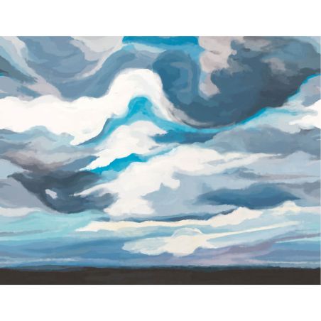 Panoramique intissé Cirrus bleu nuage - 400x310cm - WONDERWALLS - Casadeco - WDWS88886212