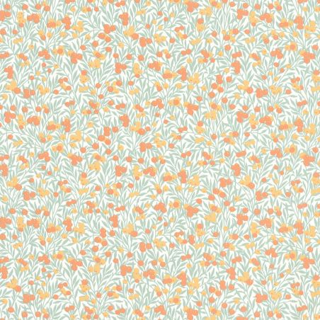 Papier peint Cherry blanc et corail - FLOWER MARKET - Casadeco - FLOM89223333