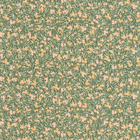 Papier peint Cherry vert et nude - FLOWER MARKET - Casadeco - FLOM89227417