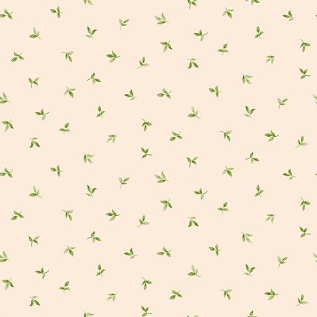 Papier Peint Semis feuille vert et beige - CUISINE FRAICHEUR - LUTÈCE - G45436