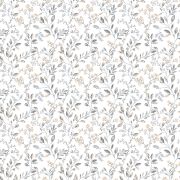 Papier Peint feuillage printanier gris et beige - CUISINE FRAICHEUR - LUTÈCE - G45454