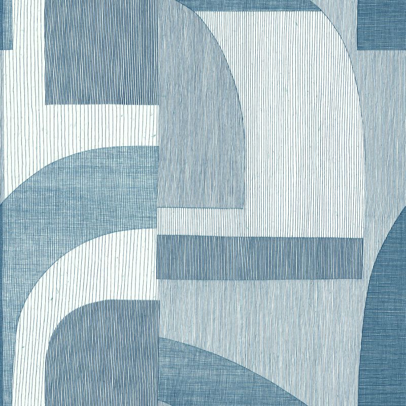 Papier peint intissé Arche Gravure bleu - Abaca - Lutèce - 51232001