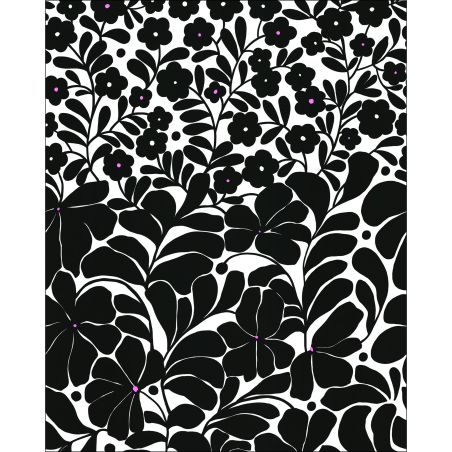 Panoramique intissé Blooming noir - 200X250cm - PIMP MY WALL - Caselio - PMW104849005