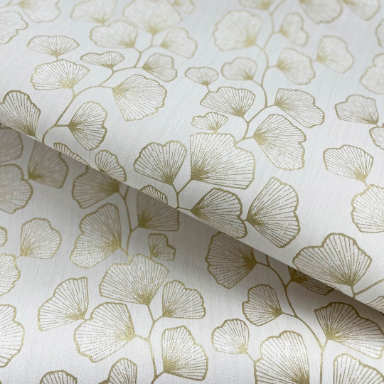 Papier peint Ginkgo beige...