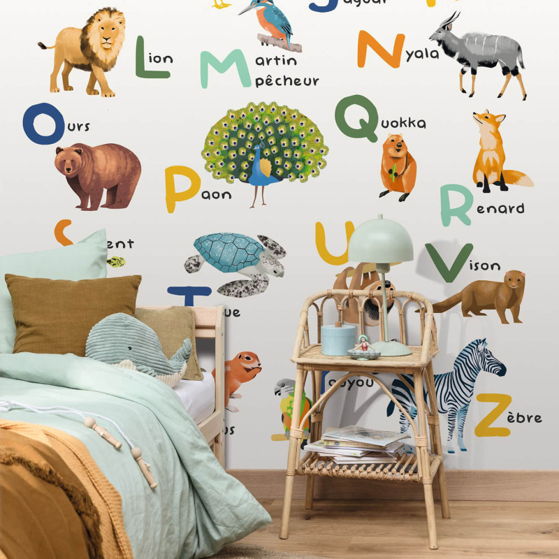 Panoramique intissé Alphabet Français - 200X310cm - Les Minis Mondes - Caselio - MNM105672304