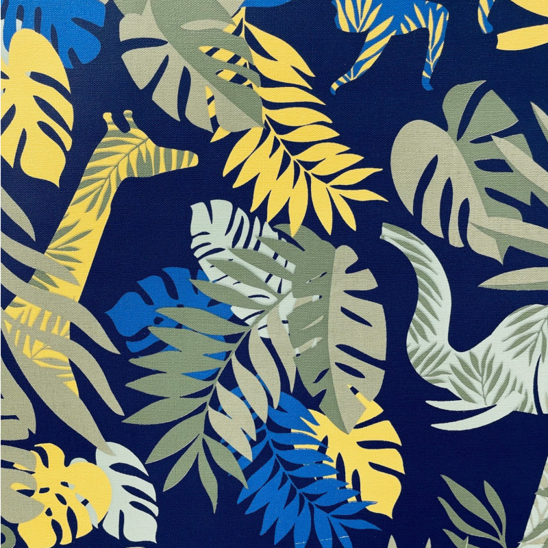 Papier peint intissé Tropic bleu électrique, jaune et vert - Ugépa - 219300