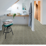 Sol PVC - Winslow 290M - Carrelage jaune et gris - Sonipro - Beauflor - rouleau 3M