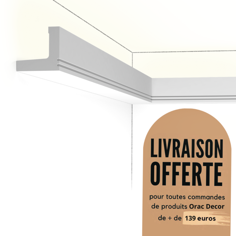 Corniche plafond - éclairage - moulure décorative - Purotouch® - Orac Decor - C361