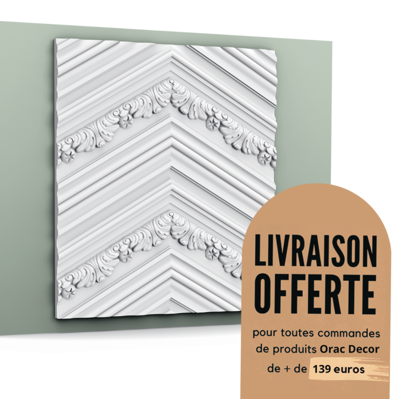 Panneaux muraux 3D - Élément décoratif Purotouch® - Orac Decor - W130 CHEVRON