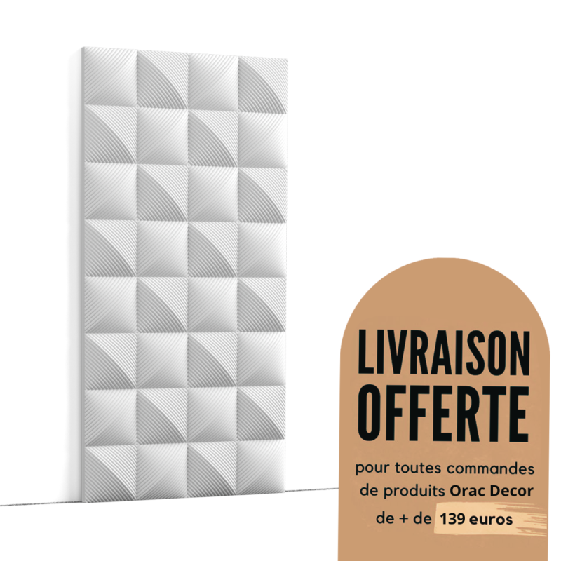 Panneaux muraux 3D - Élément décoratif Purotouch® - Orac Decor - W113 COBBLE