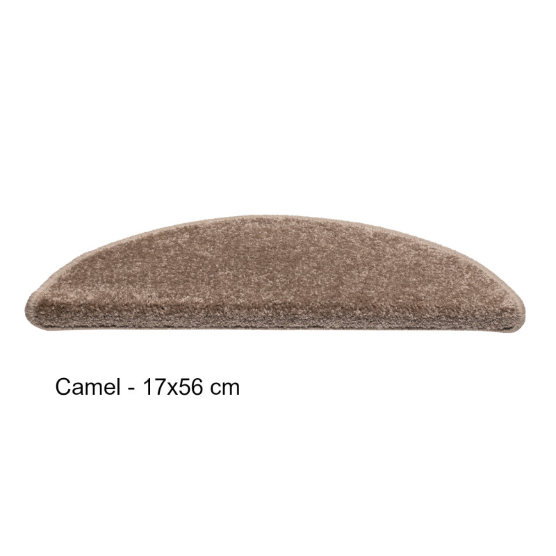 Marchette - tapis d'escalier forme demi lune - camel, taupe, anthracite et noir - Oslo - Hamat - 2 tailles disponibles