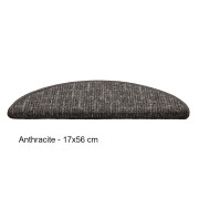 Marchette - tapis d'escalier forme demi lune - anthracite, beige et marron - Lyon - Hamat - 2 tailles disponibles