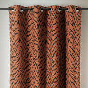 Rideau à œillets Zulu orange fauve et noir - 140x240cm - Linder - 448-69-10195-375