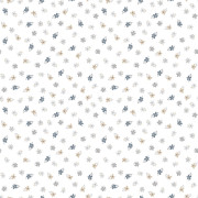 Papier peint intissé Fleurettes beige et bleu - Babyland 2 - Lutèce - 14843