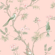 Papier peint intissé Oiseau Exotique rose - Jardin Secret - Lutèce - G78493