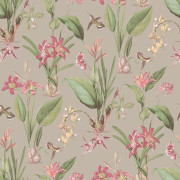 Papier peint intissé Plante Botanique taupe - Jardin Secret - Lutèce - G78507