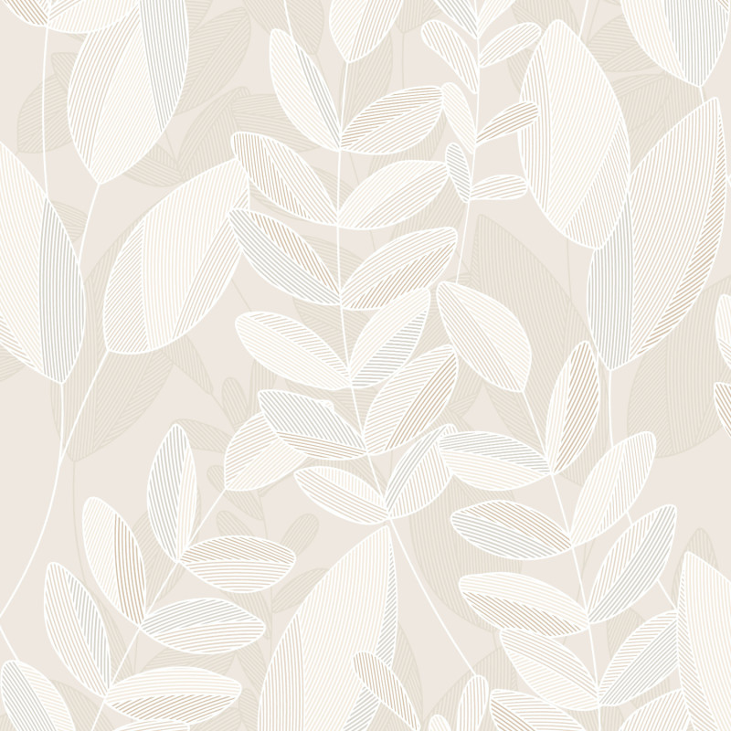 Papier peint intissé Feuilles Méli-Mélo beige - Imprim'luxe - Ugépa - M37107