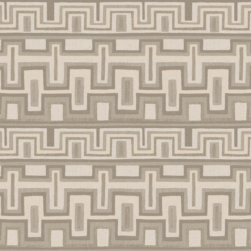 Papier peint intissé Morelos Linen beige, écru et taupe - Amani - Masureel - AMA001