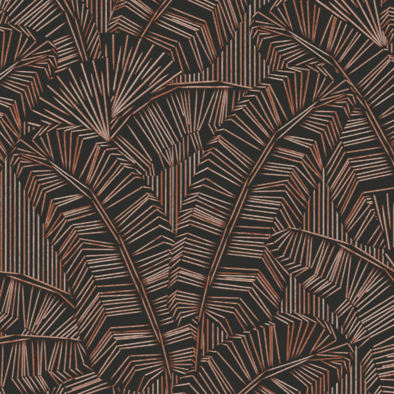 Papier peint intissé Solana Chocolate terracotta - Amani - Masureel - AMA403