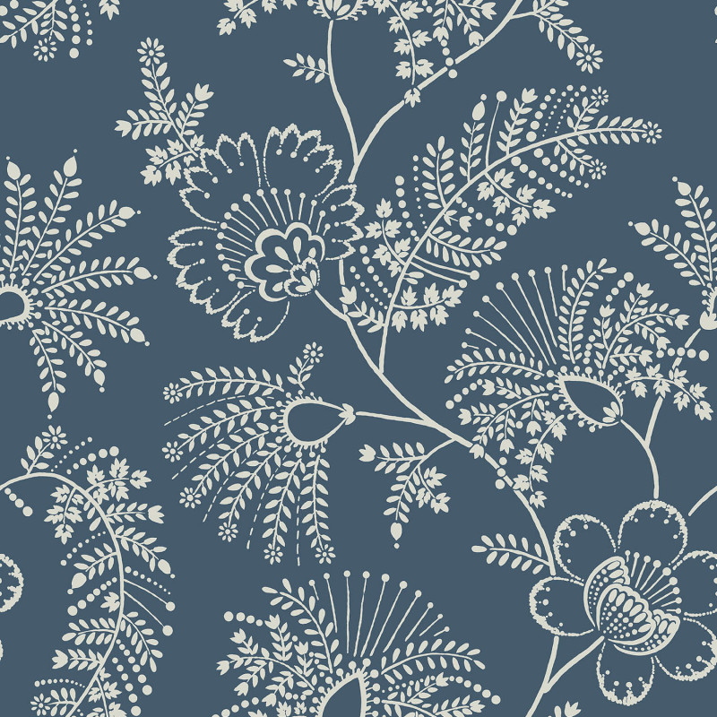 Papier peint intissé Maeve Floral bleu ardoise - Délicatesse - Lutèce - FD26822