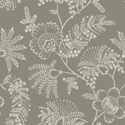 Papier peint intissé Maeve Floral gris éléphant - Délicatesse - Lutèce - FD26827