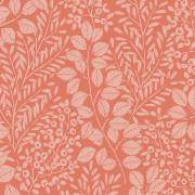 Papier peint intissé Elin empreinte végétal rose corail - Délicatesse - Lutèce - FD26516