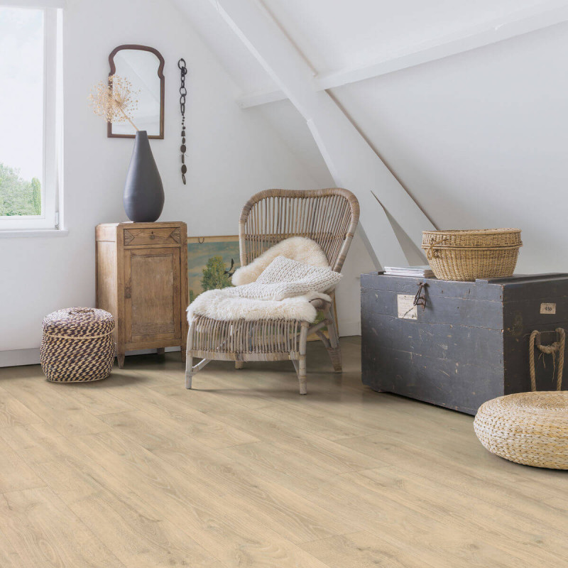 Sol Stratifié - parquet chêne des bois beige - MJ3545 - Majestic - QUICK STEP