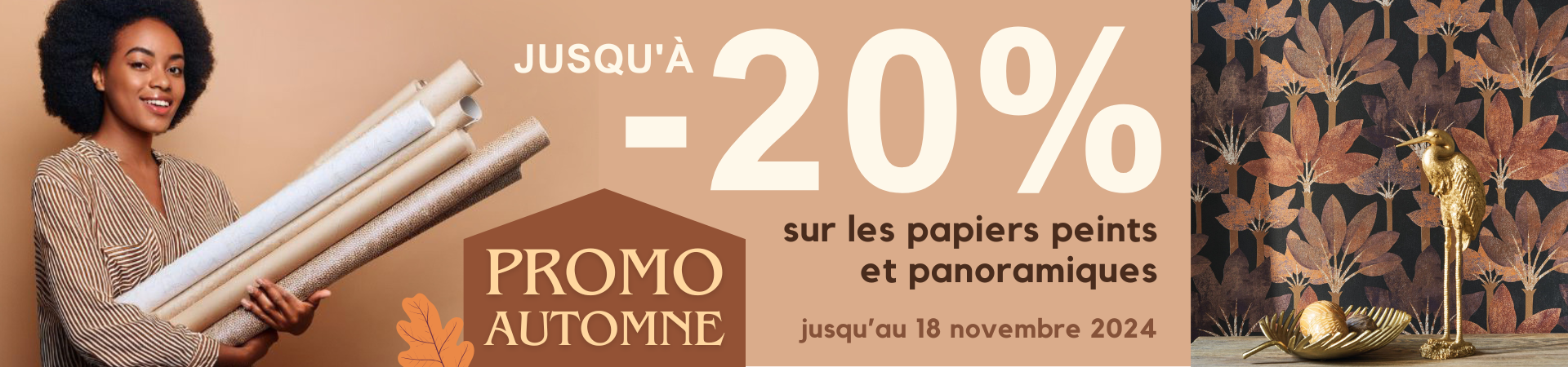 Promo d'Automne, jusqu'à 20% de réduction sur les papiers peints et panoramiques de vos marques préférées - 3